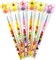TINYMILLS 24 Pcs Halloween 2 in 1 Stackable Stacking Crayon with Extra Stamper Topper,
